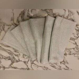 Habitat Luxe Textured Silver Fabric napkins set of 6
